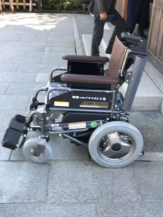 献納した電動車椅子